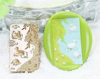 Wax Seal Stamp, Little duck swimming Stamp, Duckling crosses the river Wax Seals for Invitation Envelope Gift Wrapping, Lovely Sealing Stamp