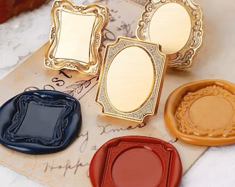 Wax Seal Stamps, Photo frame Stamp Wax Seals for Invitation Gift Wrapping, Envelope Seal Stamp, Vintage frame Sealing Wax Stamp Wax Seal kit