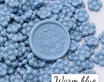 Sealing Wax Beads 100/300pcs, Premium Lake water Blue Wax Seal Beads for Wedding Invitation Wax Seal Stamp, Gift, Warm Green wax bead  blue