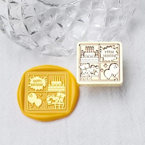 Wachs Siegel Stempel, alles Gute zum Geburtstag Stempel Wachs Siegel für Einladung Umschlag Geschenkverpackung, Geburtstag Siegelwachs Stempel, Geburtstag Lovely Stempel