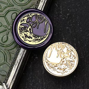 Wachssiegel Stempel, Totenkopf Stempel, Dunkles Wachs Siegel für Hochzeitseinladung Umschlag Geschenkverpackung, Land der Dunkelheit Wachsstempel, Wachssiegel Kit