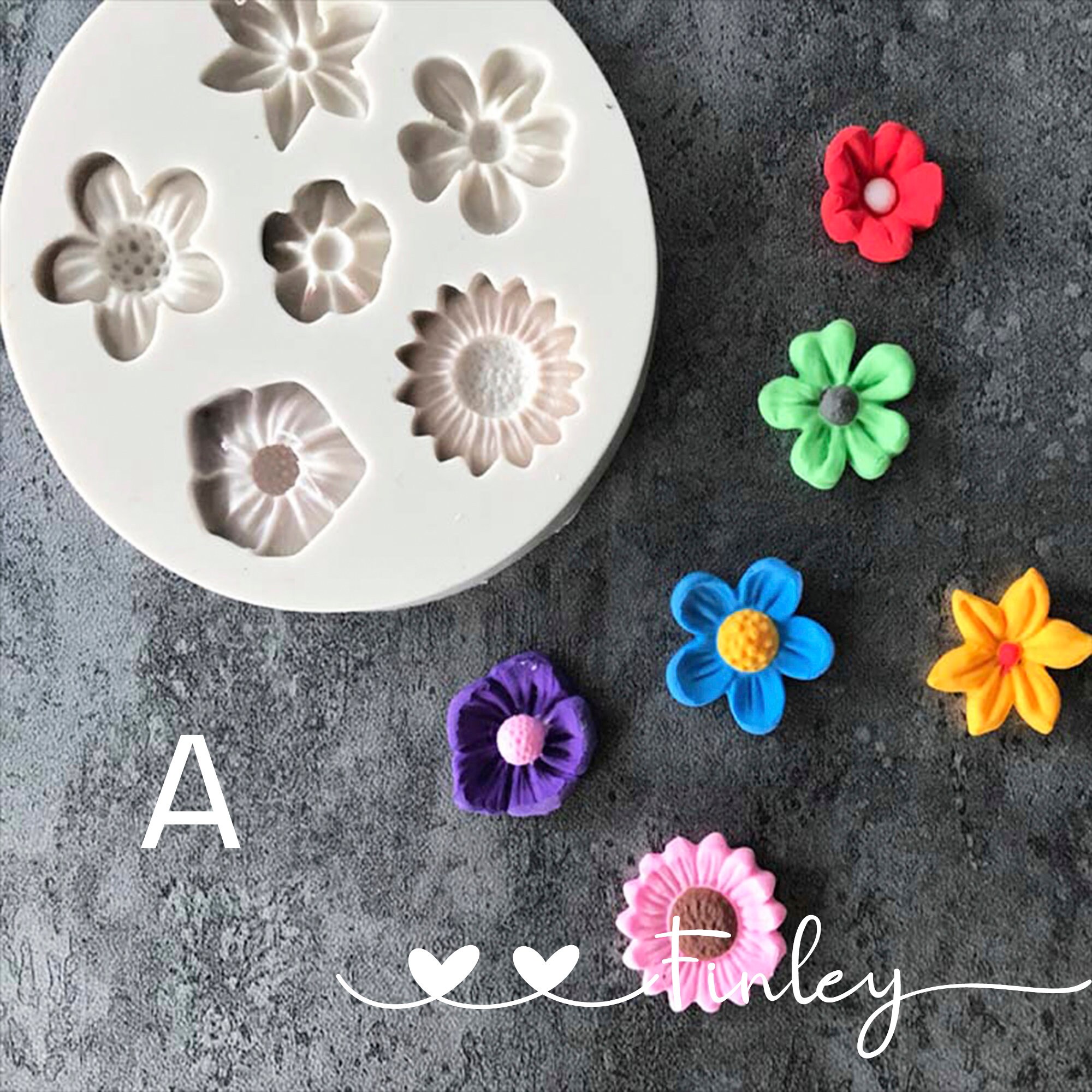 Silicone Mold Flower Resin Mold Clayflowers Silicone Etsy
