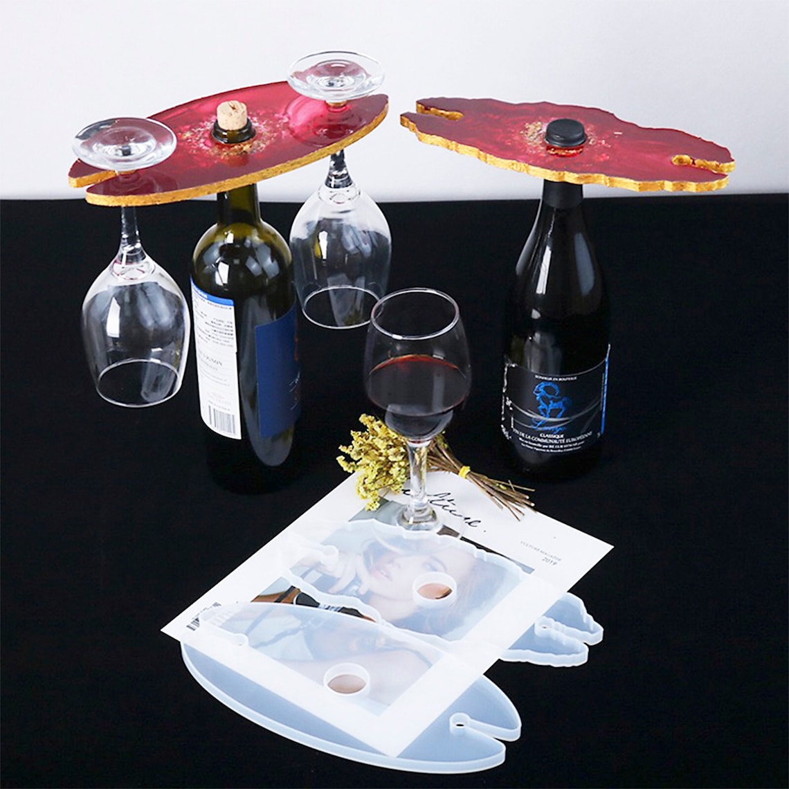 Silicone Mold for Wine Glass Holder Resin MoldRed Wine Tray Etsy