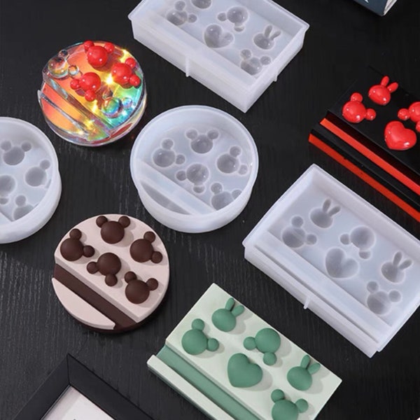Mickey Head Phone Holder Resin Molds, Mickey Mouse Resin Mold, Silicone Mold for Resin Clay, Phone Holder Molds, DIY Epoxy Mickey Resin Mold