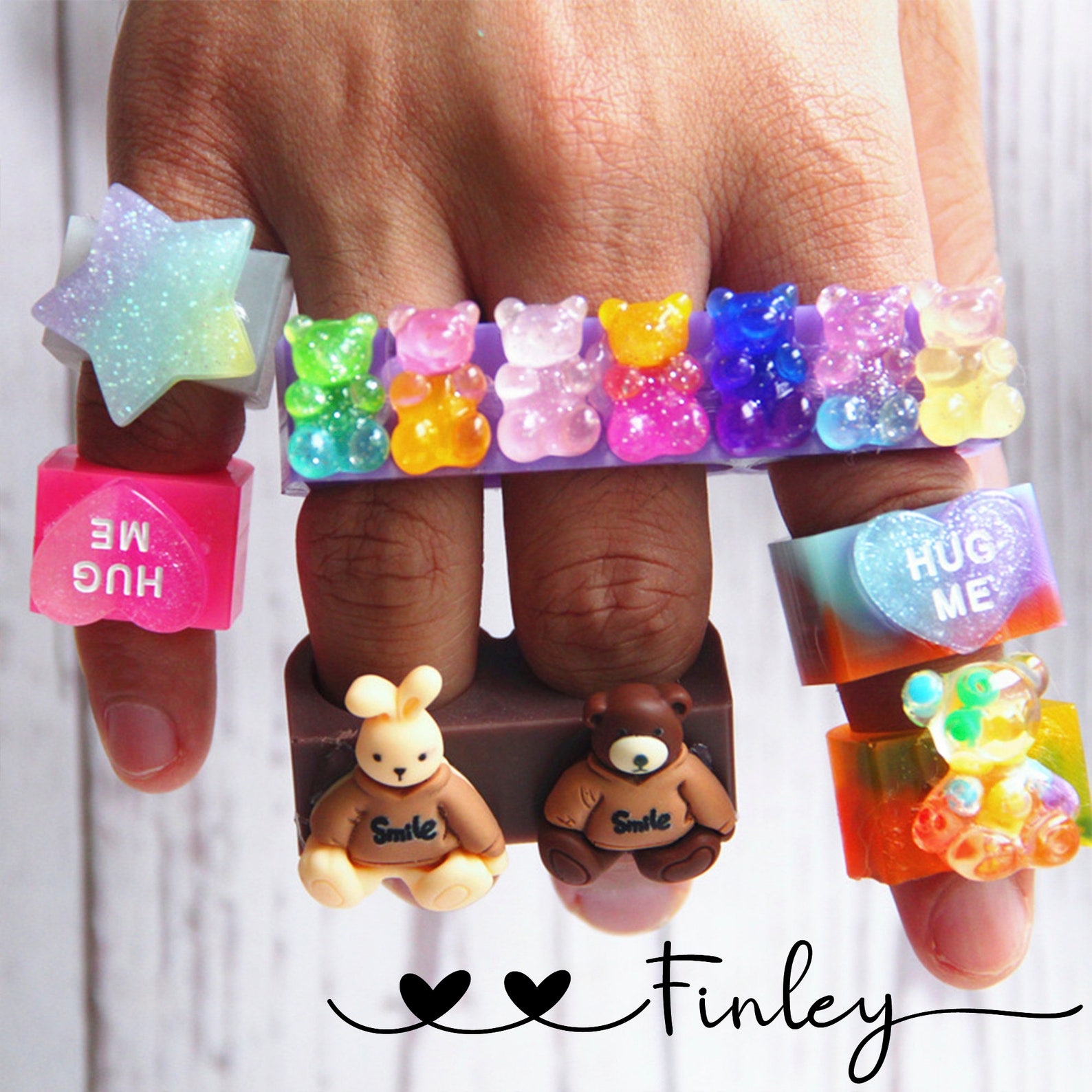 Ring Resin Molds Personalize Name Ring Mold Resin Alphabet Etsy