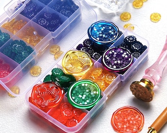 Perline di ceralacca ad alta trasparenza, perline di ceralacca premium trasparenti per sigilli di ceralacca per inviti di matrimonio, confezioni regalo, perline di ceralacca