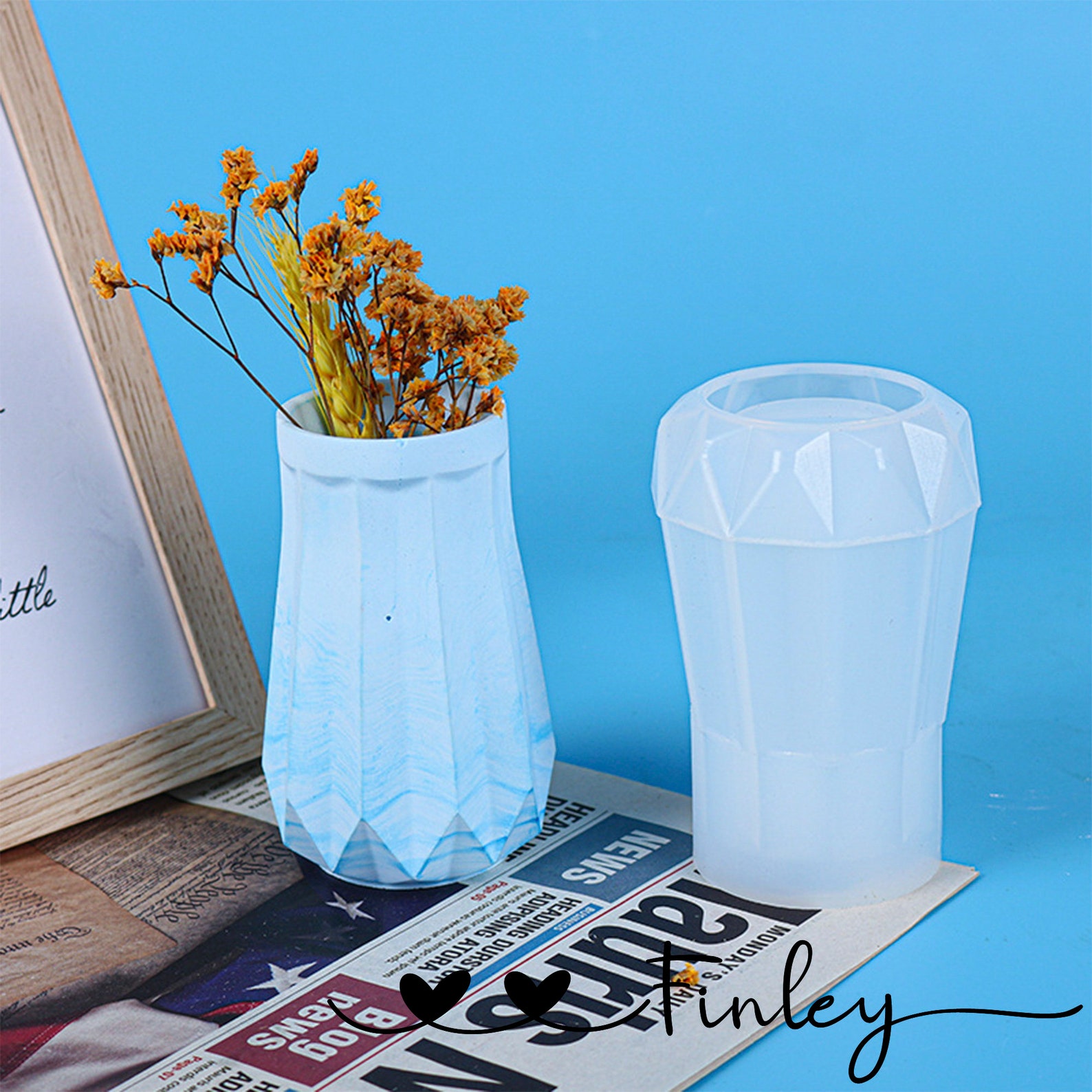 Silicone Mold Vase Mold Resin Brush Storage Resin Molds Etsy