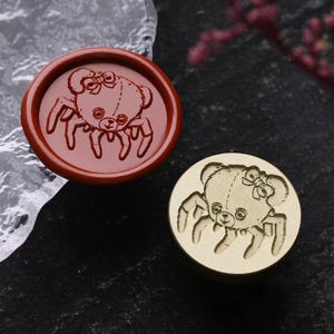 Wachs-Siegel Stempel, Spinne Bär Stempel Wachs Siegel für Einladung Umschlag Geschenkverpackung, Spinne Siegelwachs Stempel, Bärenkopfspinne Siegelstempel