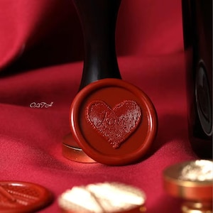 Wachs Siegel Stempel, Fingerabdruck Herz Stempel, Liebe Wachs Siegel für Einladung Umschlag Geschenkverpackung, Valentinstag Siegelwachs Stempel, Love Stempel