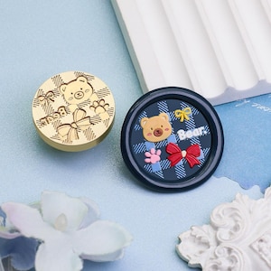 Wax Seal Stamp, Lovely Stamp Wax Seals for Invitation Envelope Gift Wrapping, Bear bow Sealing Wax Stamp, bow Sealing stamp, Wax seal kit