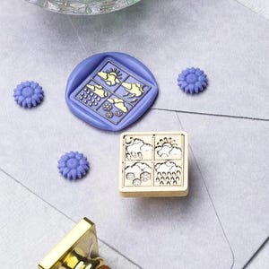 Wachs-Siegelstempel, schönes Wetter Stempel Wachssiegel für Einladung Umschlag Geschenkverpackung, Regen Siegelwachsstempel, Schneeflocke Versiegelung Stempel