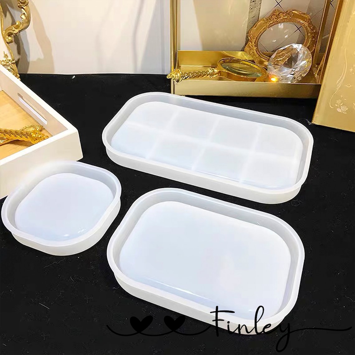 Plate Resin Molds Jewelry Holder Molds Cake Plate Silicone Etsy