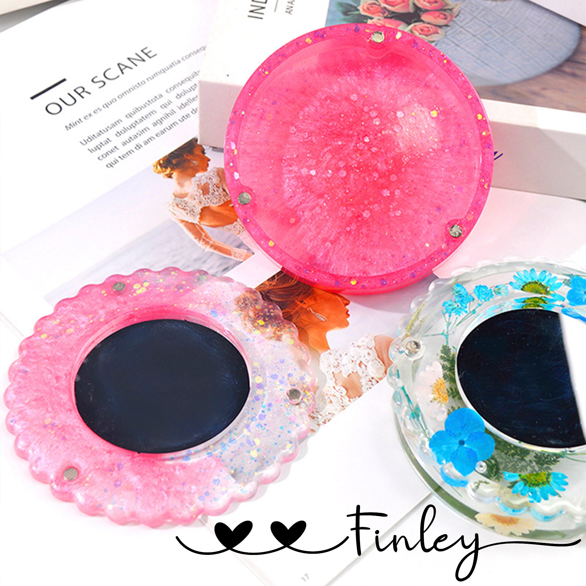 Eyelash Tray Holder Resin Molds Eyelashes Case With Mirror Etsy