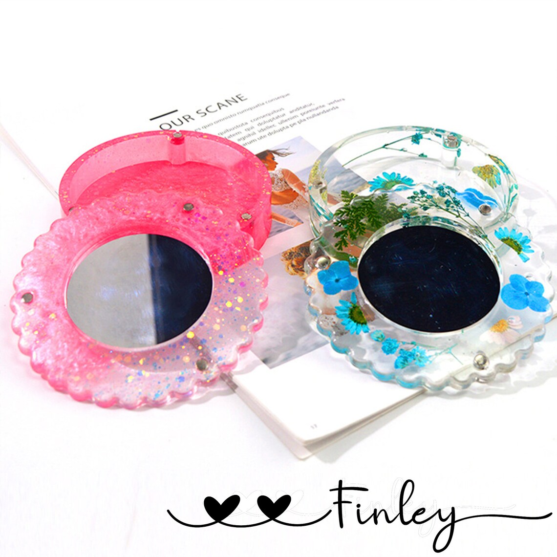 Eyelash Tray Holder Resin Molds Eyelashes Case with Mirror Etsy