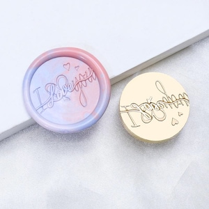 Wax Seal Stamp, Love Stamp I love you Wax Seals for Invitation Envelope Gift Wrapping, Love Sealing Wax Stamp, Words Wax seal kit