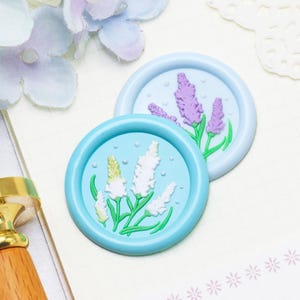 Wachssiegel-Stempel, Stern von Bethlehem Stempel, Blumen-Wachssiegel für Hochzeitseinladung Umschlag Geschenkverpackung, Lavendel-Wachssiegel-Kit