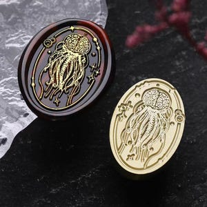 Wachs-Siegel Stempel, Gehirn Qualle Stempel, Gehirn Qualle Wachs Siegel für Hochzeitseinladung Umschlag Geschenkverpackung, Gehirn Qualle Wachs Siegel Kit