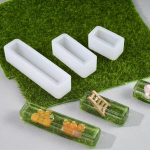 Moldes Cuboides, Molde Cuboides de Silicone para Resina para Vela de Argila de Resina, Molde de Resina de Cubo Epóxi DIY, Moldes de Resina Retangular