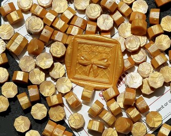 Gold Sealing Wax Beads 100/300pcs, Gold Wax Seal Beads for Wedding Invitation Wax Seal Stamp, Gift Wrapping, Gold wax beads, Gold wax seal