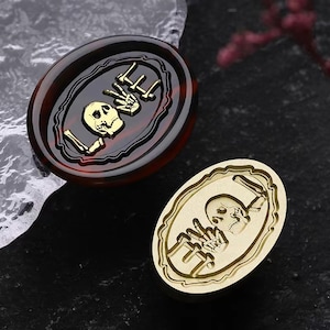 Wachs Siegel Stempel, Schädel Liebe Stempel, Schädel Wachs Siegel für Hochzeitseinladung Umschlag Geschenkverpackung, Schädel Wachs Stempel, Wachs Siegel Kit