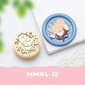 Timbro con sigillo di ceralacca, il gatto dorme sul cotone, timbro con sigillo di ceralacca per inviti, buste, confezioni regalo, timbro con sigillo di ceralacca a forma di gatto, kit per sigilli di ceralacca