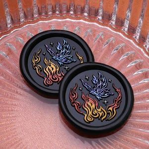 Wachssiegel Stempel, Flamme Schmetterling Stempel, Born of Fire Wachssiegel für Einladung Umschlag Geschenkverpackung, Feuer Schmetterling Siegelwachsstempel