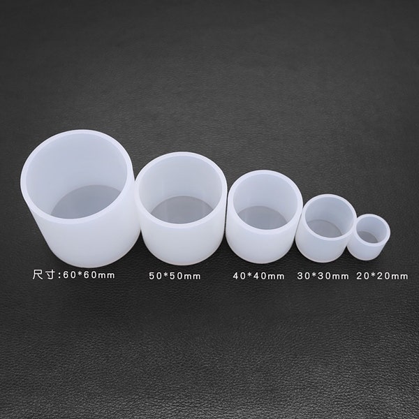 Cylinder Resin Molds, Cylinder Silicone Mold for Resin Clay Plaster Candle Soap, 20/30/40/50/60mm, DIY Epoxy Cylinder Mold Craft Art Casting