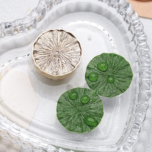 Wax Seal Stamp, Green lotus leaf Stamp, Wax Seals for Invitation Envelope Gift Wrapping, Lotus leaf Sealing Wax Stamp, Lotus leaf wax stamp