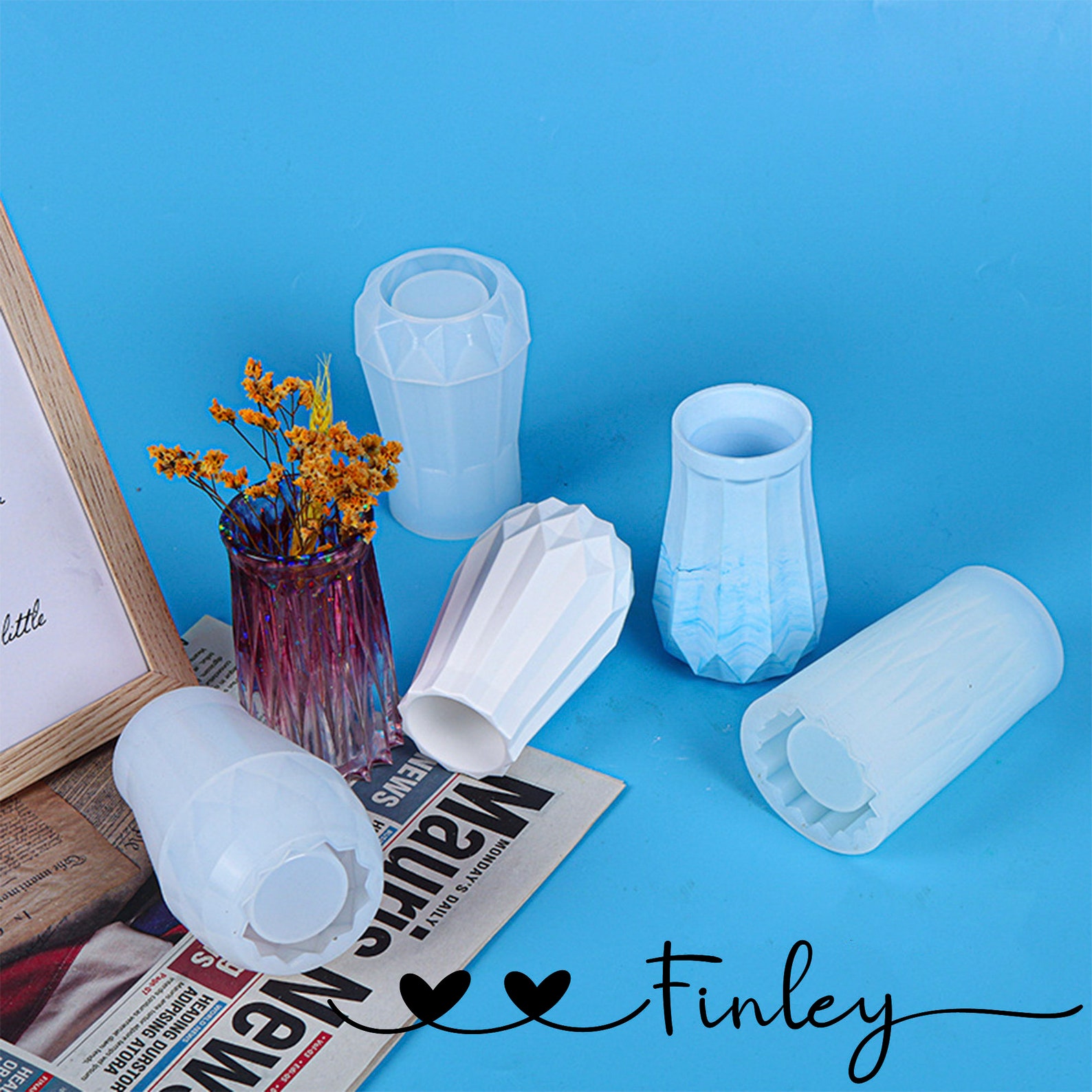 Silicone Mold Vase Mold Resin Brush Storage Resin Molds Etsy