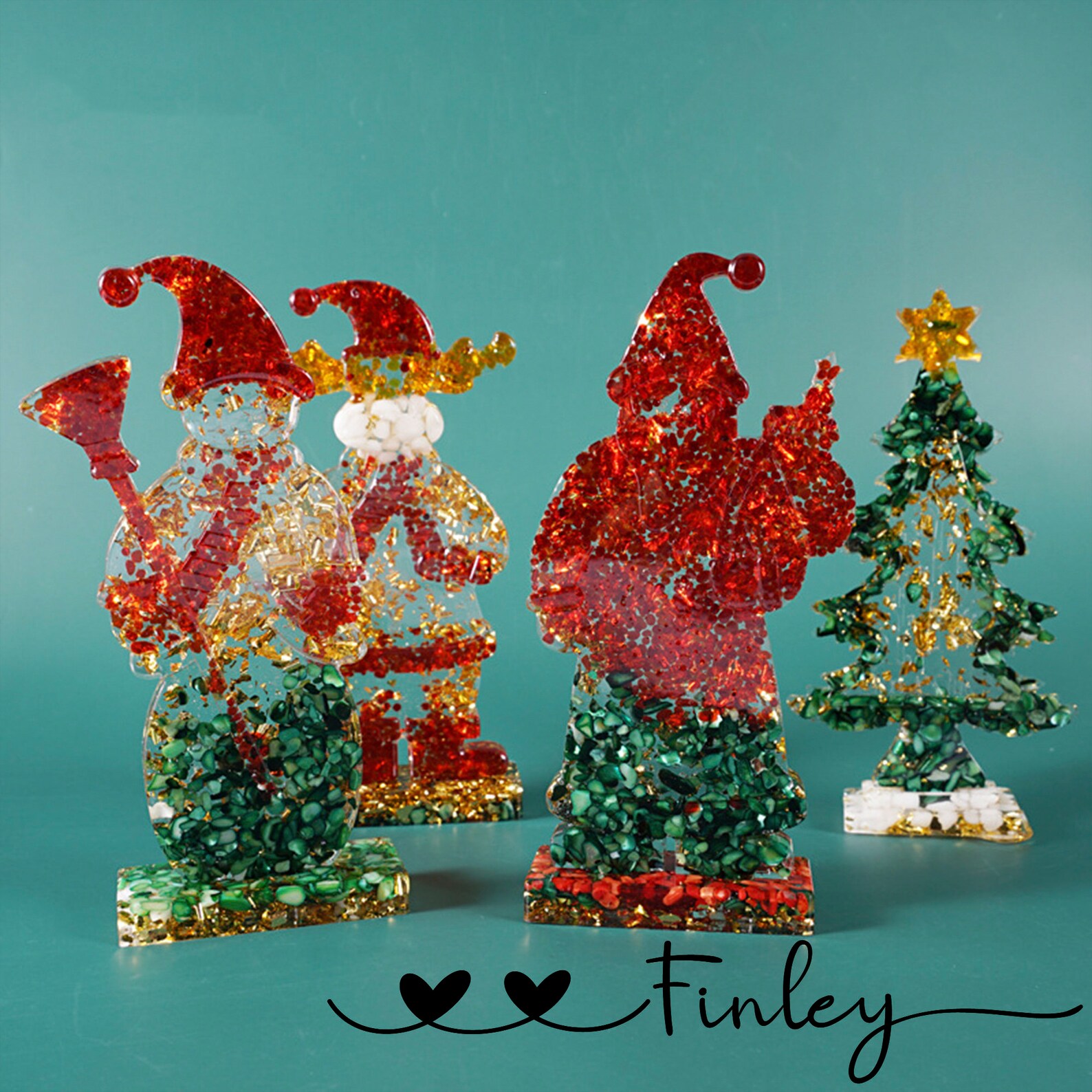 Merry Christmas Tree Mold Resin Clay Candle Christmas Etsy