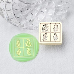 Wachs Siegel Stempel, Botanische Stempel Wachs Siegel für Einladung Umschlag Geschenkverpackung, Pflanzen Siegel Wachs Stempel, Blatt Siegel Wachs Stempel