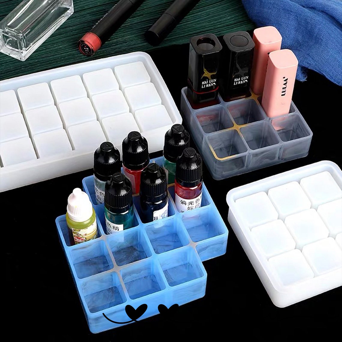 Various Holder Resin Mold Lipstick Holder Silicone Molds Etsy