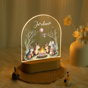 Custom Baby Night Light, Personalised LED Animal Lamp, Kids Night Light Gift, Birthday Gifts, Nursery Decor, Baptism Gift, Newborn Gift