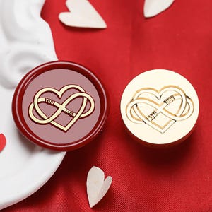 Wachs Siegel Stempel, loveendless Stempel Wachs Siegel für Einladung Umschlag Geschenkverpackung, Herz Siegelwachs Stempel, Unendliche Liebe Versiegelung Stempel Kit