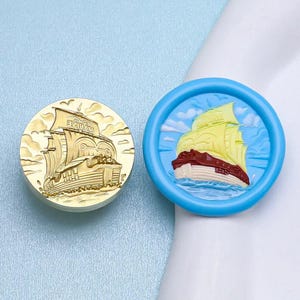 Wachs Siegel Stempel, Set Segel Stempel, Segelboot Wachs Siegel für Einladung Umschlag Geschenkverpackung, Geschenkverpackung, Boot Siegelwachs Stempel, hübsches Boot