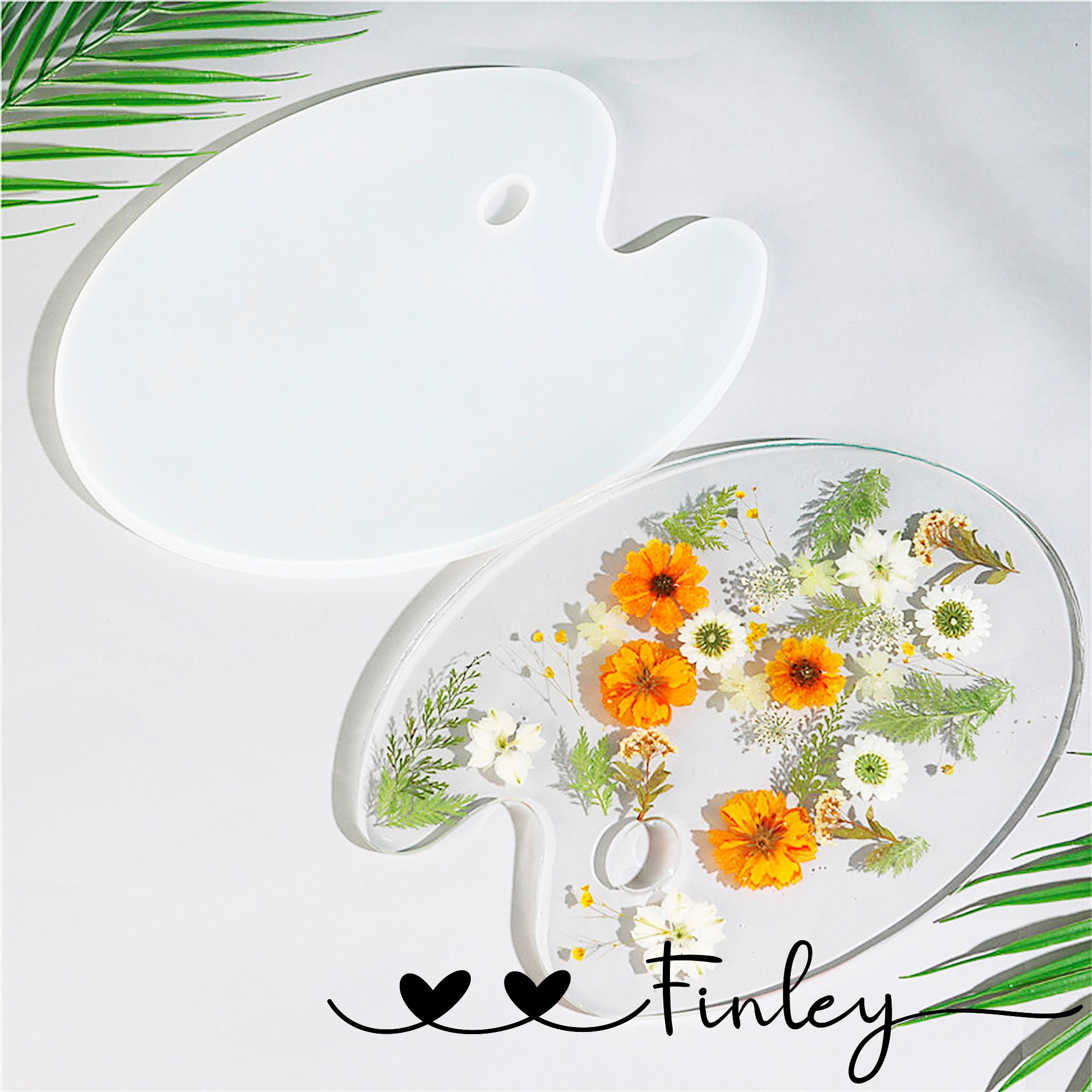 Paint Palette Moldsilicone Mold for Resin Paint Palette Etsy