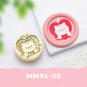 Katze spielt mit Wolle Stempel, Wachssiegel für Einladung Umschlag Geschenk, Katzen Siegel Wachs Stempel, Wachs Siegel Kit, Schöne Katze