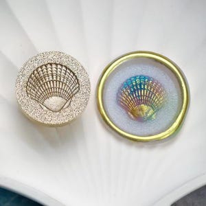 Sello de lacre, sello de concha marina, sellos de lacre de caracol para envolver regalos de sobres de cartas, sello de lacre ondulado, sello de lacre de caracol