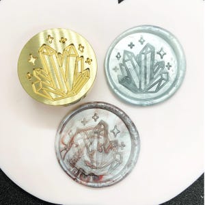 Wachs-Siegel-Stempel, Kristall Druse Stempel, schöne Kristall Wachs-Siegel für Hochzeitseinladung Umschlag Geschenkverpackung, klassische Kristall Wachs-Siegel Kit