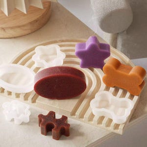 Molde de silicone de osso para resina para vela de argila de resina, sabão de gesso de argila, molde de resina de estrela, moldes de resina de sabão oval retangular faça você mesmo