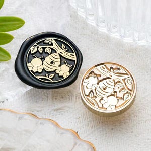 Wachs Siegel Stempel, zwei kleine Bienen Stempel Wachs Siegel für Einladung Umschlag Geschenkverpackung, kleine Bienen Siegelwachs Stempel, Bienen Siegelstempel