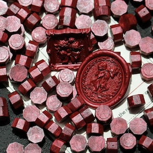 100/300 pièces de cire à cacheter rouge baie, Perles de cire à cacheter rouge baie de qualité supérieure pour tampon de cire de faire-part de mariage, emballage cadeau, perles de cire rouges
