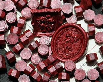 Berry red Sealing Wax Beads 100/300pcs, Premium Berry red Wax Seal Beads for Wedding Invitation Wax Seal Stamp, Gift Wrapping, red wax beads