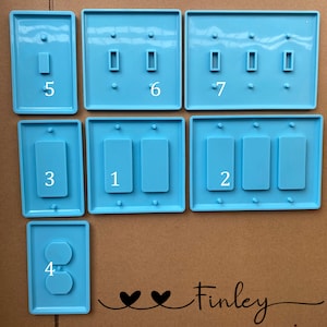 Eluttagsskyddsgjutform, 7 elströmbrytarskyddsgjutform, kontaktskyddsgjutform, brytarskyddsgjutform av harts, handgjord epoxihartsbrytarplattagjutform