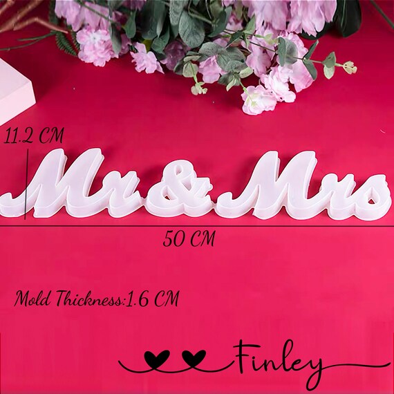 DIY Silikonformen Mr & Mrs – 3-teilige Harz-Gießformen Für Hochzeitsdeko | Buchstaben-Anhänger