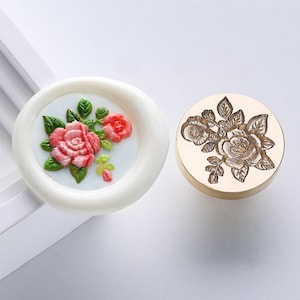 Wachs-Siegelstempel, rosa Stempel, Jugend-Wachs Siegel für Hochzeitseinladung Umschlag Geschenkverpackung, Blütezeit Wachsstempel, Wachssiegel-Kit