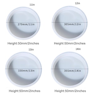 Grands moules ronds en résine, moule à plateau roulant réutilisable, moules de porte-bijoux, moule rond en silicone pour pâte à modeler, moule en résine époxy bricolage bricolage image 4