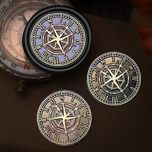 Wachs-Siegel-Stempel, Kompass-Stempel, Kompass-Wachssiegel für Hochzeitsumschläge, Geschenkverpackung, Richtungsversiegelungs-Stempel, Wachssiegel-Kit