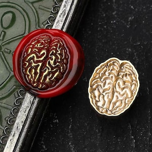 Wachs-Siegel Stempel, Gehirn Stempel, Wachssiegel für Einladung Umschlag Geschenkverpackung, Gehirn-Siegelwachs Stempel, Gehirn-Versiegelung Stempel, Wachssiegel-Kit