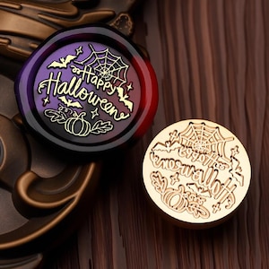 Wax Seal Stamp, Happy Halloween Stamp Wax Seals for Invitation Envelope Gift Wrapping, Lovely Halloween Sealing Wax Stamp, Halloween Stamp